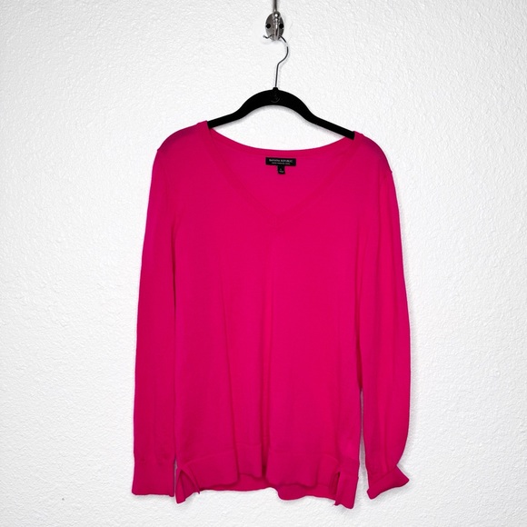 Banana Republic Sweaters - BANANA REPUBLIC PINK MERINO WOOL SWEATER SZ L